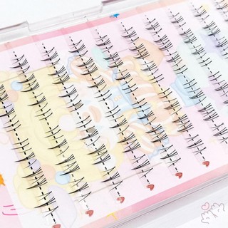 IOIIK Lông mi phân đoạn dưới DIY 5-6mm Wispy dưới lông mi giả