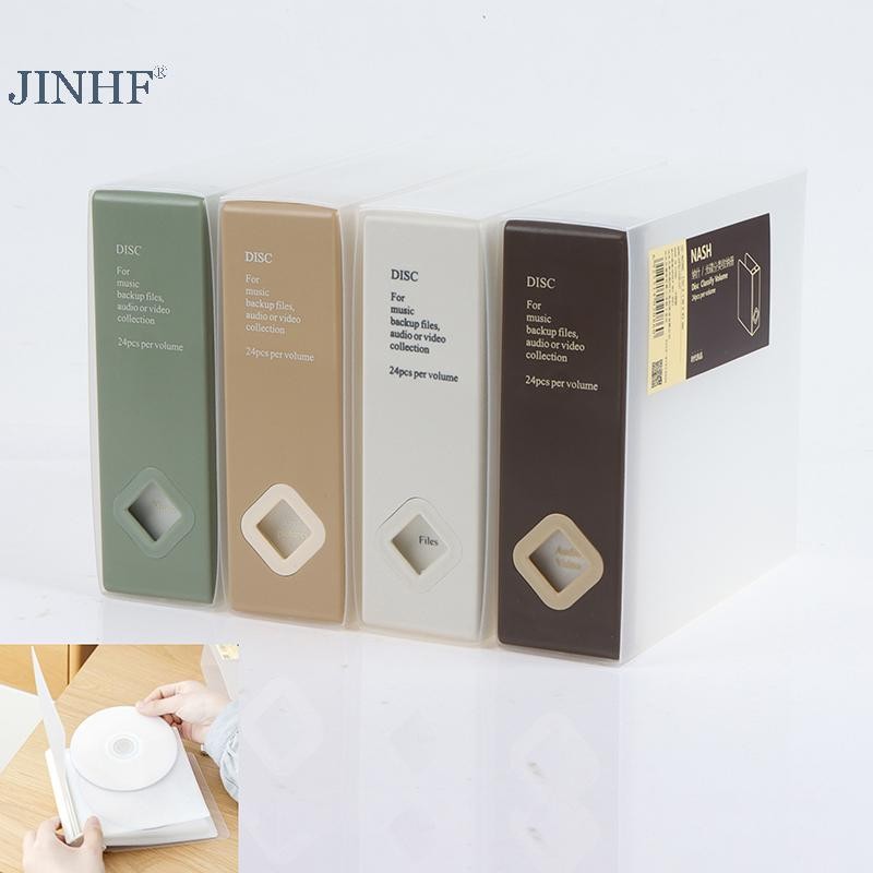Jinhf 24 Đĩa CD DVD Sắp Xếp Giá Đỡ Hộp Bảo Quản Album Cứng Hộp Dung Lượng Di Động HOT