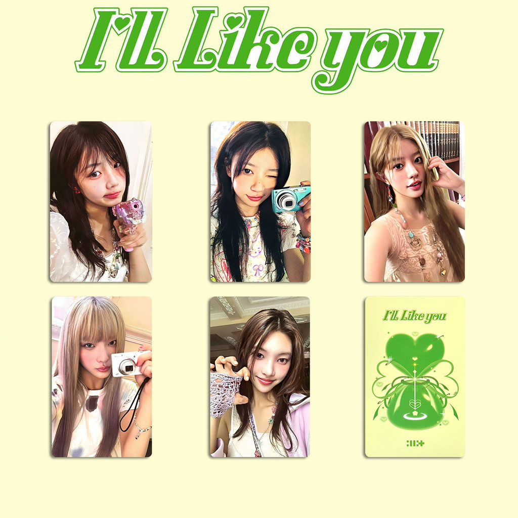 HK1 5 Cái / bộ ILLIT photo ILL LIKE YOU album GLLIT YUNAH MINJU MOKA WONHEE IROHA LOMO card KH1