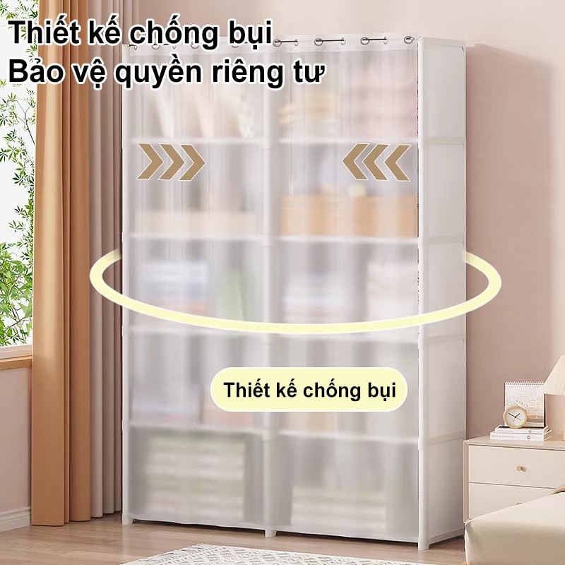 𝐎𝐥𝐢𝐟𝐞Tủ Quần Áo Tủ Vải Tủ Đựng Quần Aó Đa Năng Khung Thép Chịu Lực Tốt Chống Bụi Thiết Kế Hiện Đại