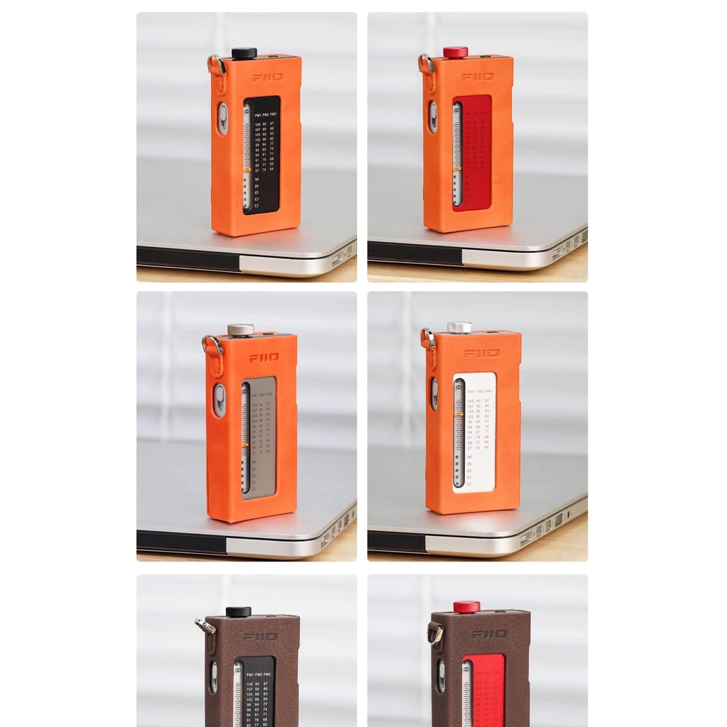 Fiio SK-RR11 Vỏ bảo vệ da vô tuyến Vỏ da PU chống trượt có dây treo Dây tay Tùy chỉnh Phụ kiện FiO RR11