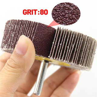 16 80mm 80 Grit Chà Nhám Nắp Bánh Xe Mài Bánh Xe Dremel Phụ Kiện Giấy Nhám Dụng Cụ Đánh Bóng 6 Mm Shank Cho Máy Khoan kim loại vải đa năng phù hợp dùng cho gia đình căn hộ văn phòng và không gian nhỏ