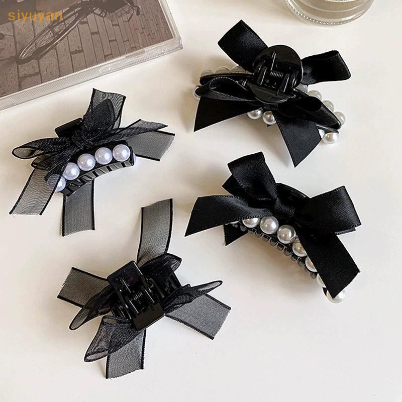Siyuyan Ngọc Trai Ngọt Ngào Nơ Lưới Kẹp Tóc Nhỏ Kẹp Tóc Hairgrip Cho Bé Gái Nữ Nơ Barrette Mũ Phụ Kiện Tóc VN