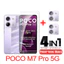 Kính cường lực full cover 4 trong 1 cho Xiaomi POCO M7 Pro 2025 5G: bảo vệ màn hình + ống kính camera