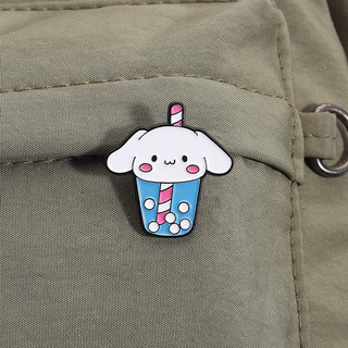 Sanrio Rơm Cốc Ngọc Trai Trà Sữa Men Trâm Dễ Thương Cá Tính Giai Điệu Hello Kitty Kuromi Huy Hiệu Kim Loại Pin Quà Tặng Cho Bạn Bè