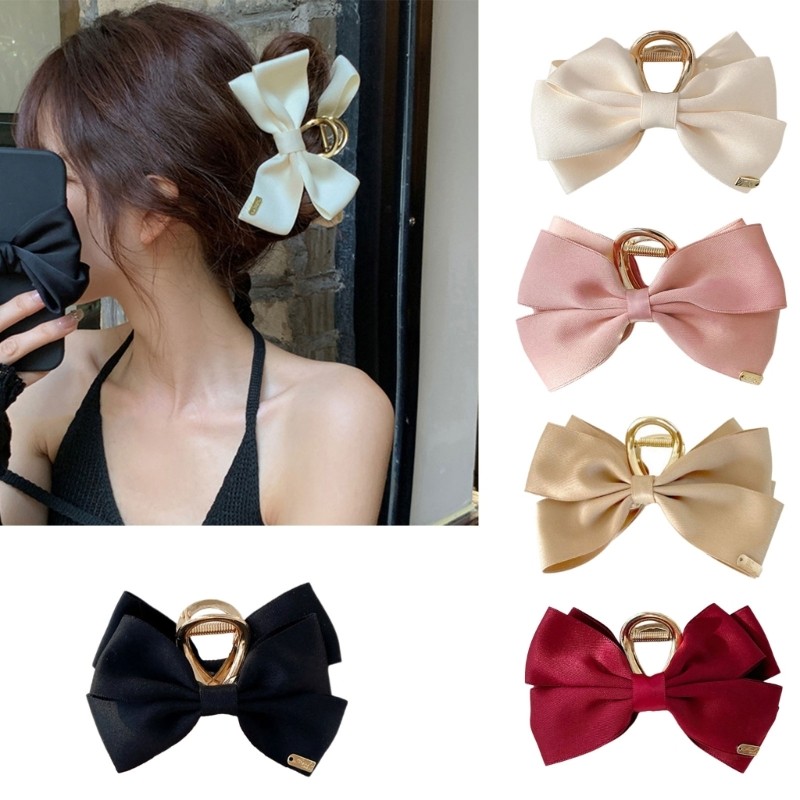 VIC Nơ Vuốt Tóc Kẹp Nơ Vuốt Kẹp Công Chúa Kẹp Tóc Nơ Lớn Kẹp Phụ Kiện Tóc Cho Nữ Và Bé Gái