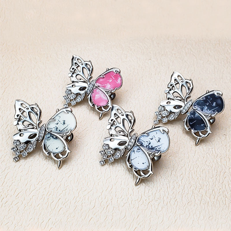 [YUNYUAN] Quần bướm mới chu vi eo là quần jean nút lớn và nhỏ không đường may nút điều chỉnh quần thắt lưng thắt chặt hiện vật khóa thắt lưng bướm
