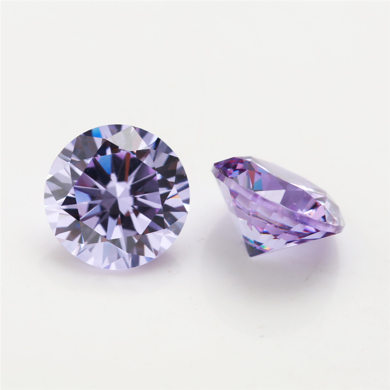 5A Oải Hương Tròn Cắt CZ Đá 15 / 30 Chiếc 4 Mm ~ 10 Mm Rời Cubic Zirconia Cho Trang Sức DIY