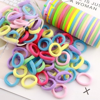 [3-5 Ngày Đến] Nhẫn Tóc Co Giãn Cho Trẻ Em 20mm Nylon Mềm Không Phai Màu, 100 Dây Buộc Tóc Nhiều Màu Sắc Cho Bé Gái, Băng Đô Quấn Tóc Tròn Nhẹ Nhàng Cho Bé Sử Dụng Hàng Ngày