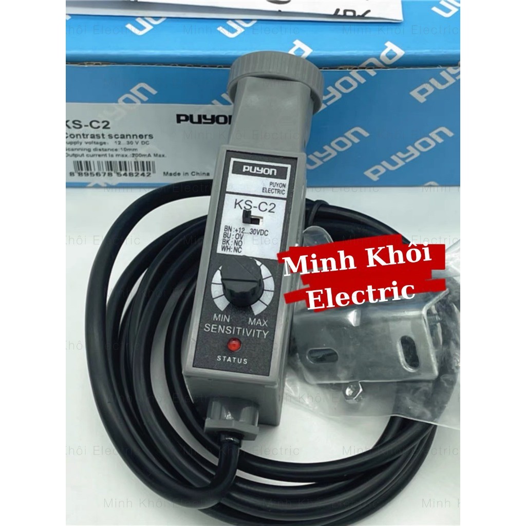 Cảm biến KS-C2,cảm biến màu điện tử KS-C2,cảm biến quang KSC2,cảm biến đọc màu,vạch màu,cảm biến điểm màu,đầu dò vạch