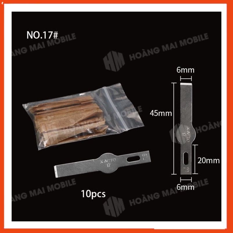 (100 cái) Lưỡi dao cạy nắp lưng điện thoại đa năng dùng để luồn khe, cạy mở và tách keo