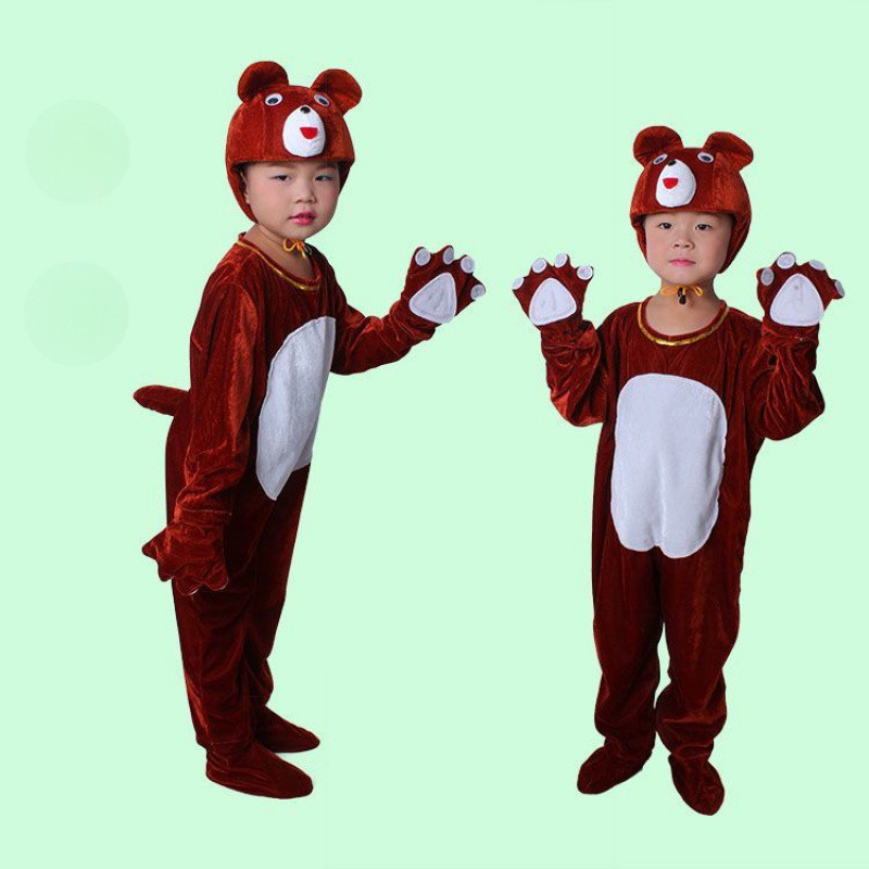 💕Chỗ💕 Quần Áo Trẻ Em Động Vật Múa 3 Đến 14 Tuổi Gấu Vàng Gấu Trúc Gấu Nâu Trang Phục Quần Áo Cho Bé Gái Trới Lạ Halloween