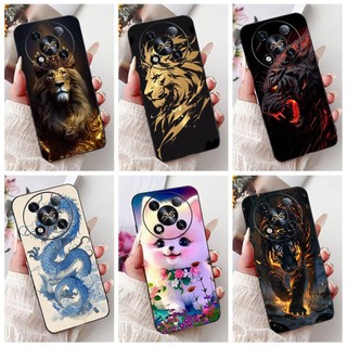 Vỏ Chống Sốc Cho Itel RS4 S666LN Ốp Lưng Hổ Rồng Sư Tử Hoạt Hình Silicon Mềm TPU Matte Cover Cho ItelRS4 RS 4 Cản