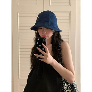 [Khuôn mặt nhỏ] Dễ thương phù hợp ~ Mũ xô Denim phong cách mới Hàn Quốc dành cho nữ