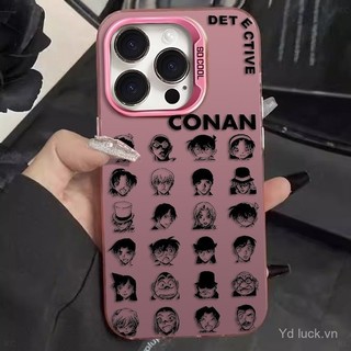 Bộ sưu tập nhân vật thám tử Conan, ốp điện thoại mờ tương thích với iPhone 12 Pro Max, 11 XR, 7 Plus, XS Max, 13 Pro Max, 14 Pro Max, 15 Pro X, 14 Plus, 8 Plus, chống sốc, chống mồ hôi, linh hoạt
