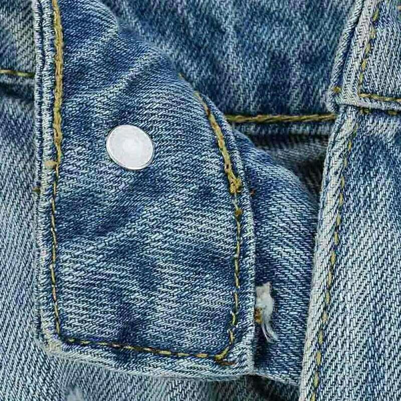 Nút Cúc quần áo Bò nút đinh, Mặt đồng bằng kim loại, Cỡ 17mm. Nút Cúc quần áo jeans