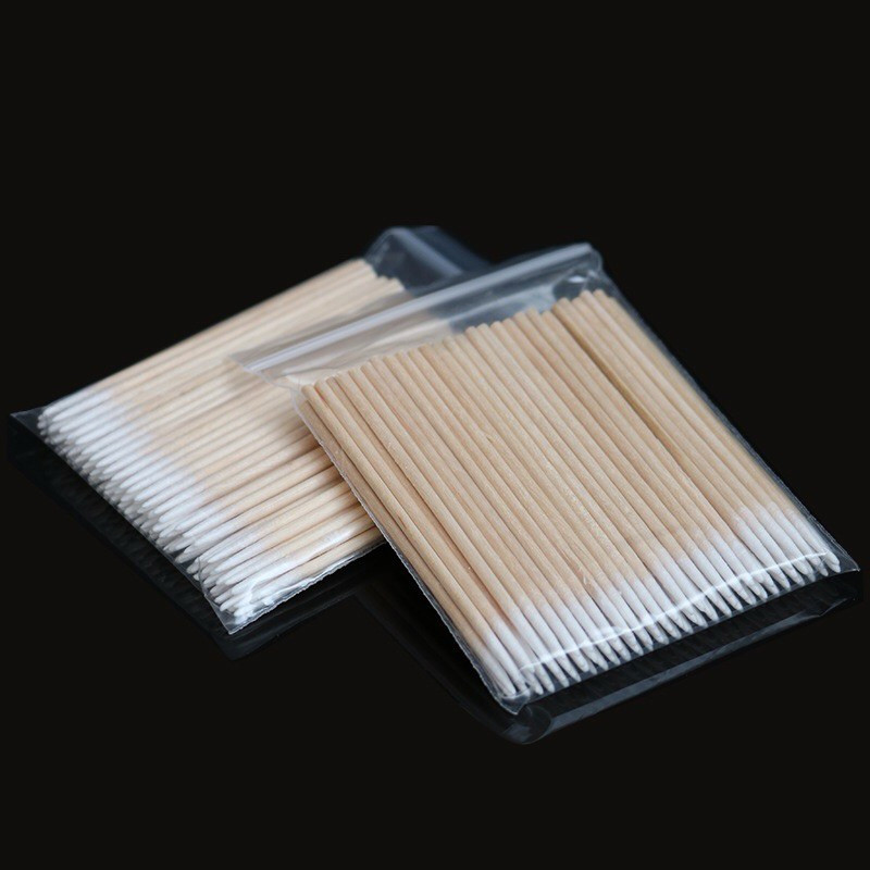 Tăm Bông Cán Gỗ 1 Đầu Phun Xăm pxtm