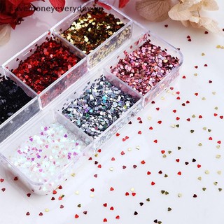 [savemoneyeveryday] Móng tay trái tim bằng Laser 1mm đầy màu sắc lấp lánh Trang trí móng tay tình yêu Thiết kế tiệm làm móng Phụ kiện dễ thương Thiết kế nghệ thuật làm móng DIY [vn]