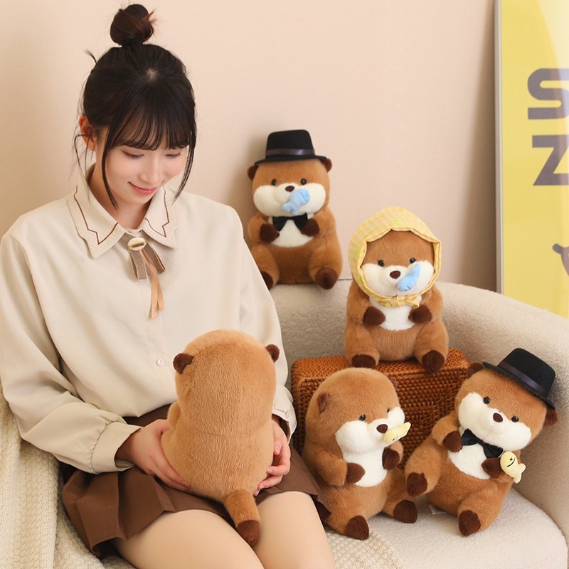 Kawaii Otter Đồ Chơi Sang Trọng Bánh Mì Vui Nhộn Taiyaki Otter Búp Bê Sang Trọng Dễ Thương Gia Đình Otter Đồ Chơi Nhồi Bông Trang Trí Phòng Ngủ Nhà Búp Bê JOOKI Mềm Đồ Chơi Cho Bé Bạn Gái Quà Tặng Sinh Nhật Quà Tặng Giáng Sinh COD