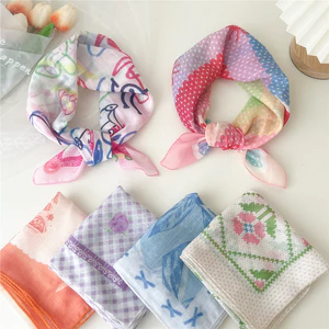 55 Vải Lanh Cotton Văn Học Khăn Vuông Nhỏ Xuân Hè Thời Trang Thời Trang Khăn Trang Trí
