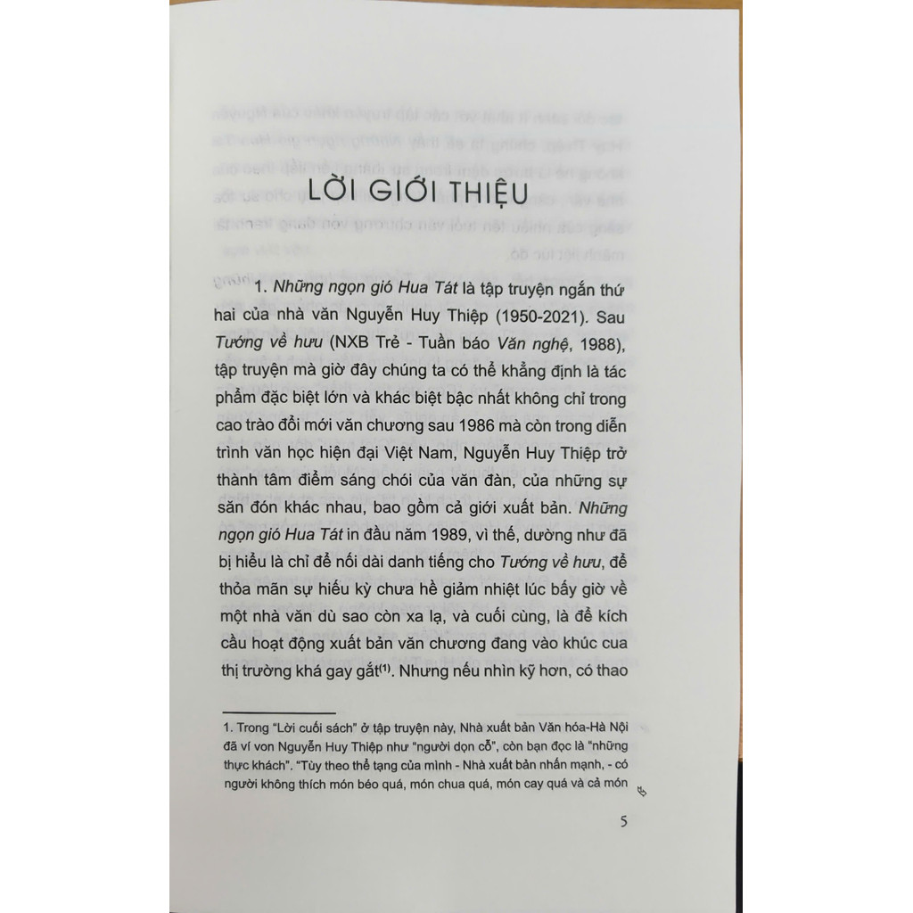 Ảnh Sách - Những ngọn gió Hua Tát (Nguyễn Huy Thiệp) (Việt Nam Danh Tác) (Nhã Nam) 2