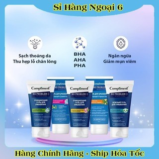 [DATE MỚI] Gel rửa mặt BHA Compliment No Problem làm sạch sâu, giảm viêm & mụn 200ml của NGA