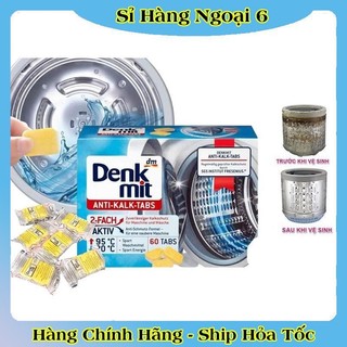 [MẪU MỚI NHẤT CẢ HỘP] Viên tẩy lồng máy giặt Denkmit vệ sinh lồng giặt, khử mùi, loại bỏ cặn bẩn hiệu quả của Đức