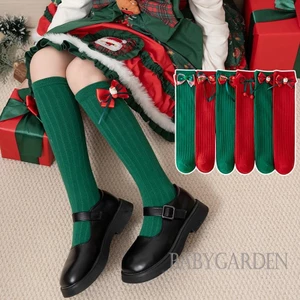 / / -3-12 Tuổi Tất Giáng Sinh Cho Bé Gái Nơ Giữa Bụng Trẻ Em Mùa Xuân Thu Tất Công Chúa