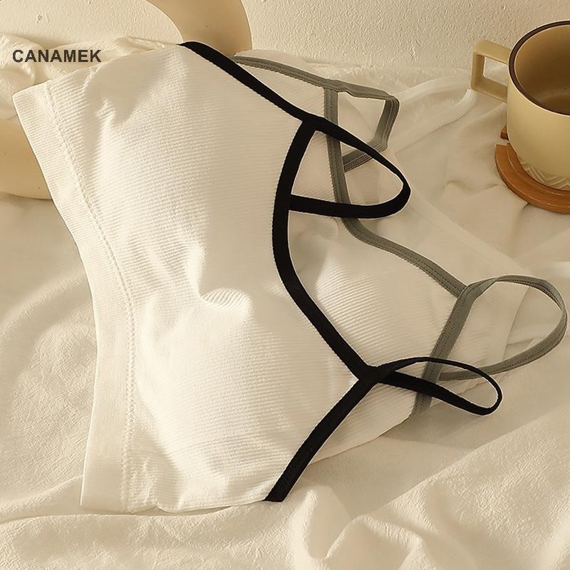 Canamek Thời Gian Phát Triển Bé Gái Nữ Học Sinh Trung Học Cơ Sở Áo Vest Nhỏ Không Dây Áo Bra CSF