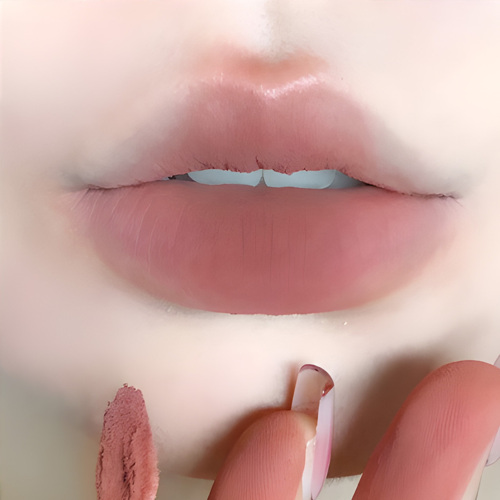 Matte Velvet Môi Không Phai Màu Bóng Mịn Mềm Mại Màu Sắc Giàu Son Môi Nhanh Khô
