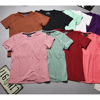Áo thun thể thao nữ tập gym yoga  chất thun cotton lạnh chính phẩm thấm hút mồ hôi, thoải mái vận động