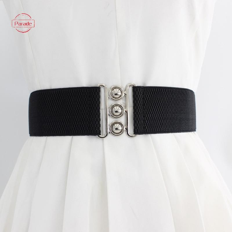 Diễu Hành Rộng 5cm Thắt Lưng Co Giãn Thắt Lưng Rộng Vintage Co Giãn Cinch Có Khóa Thắt Lưng Dây Thắt Lưng Cho Nữ VN