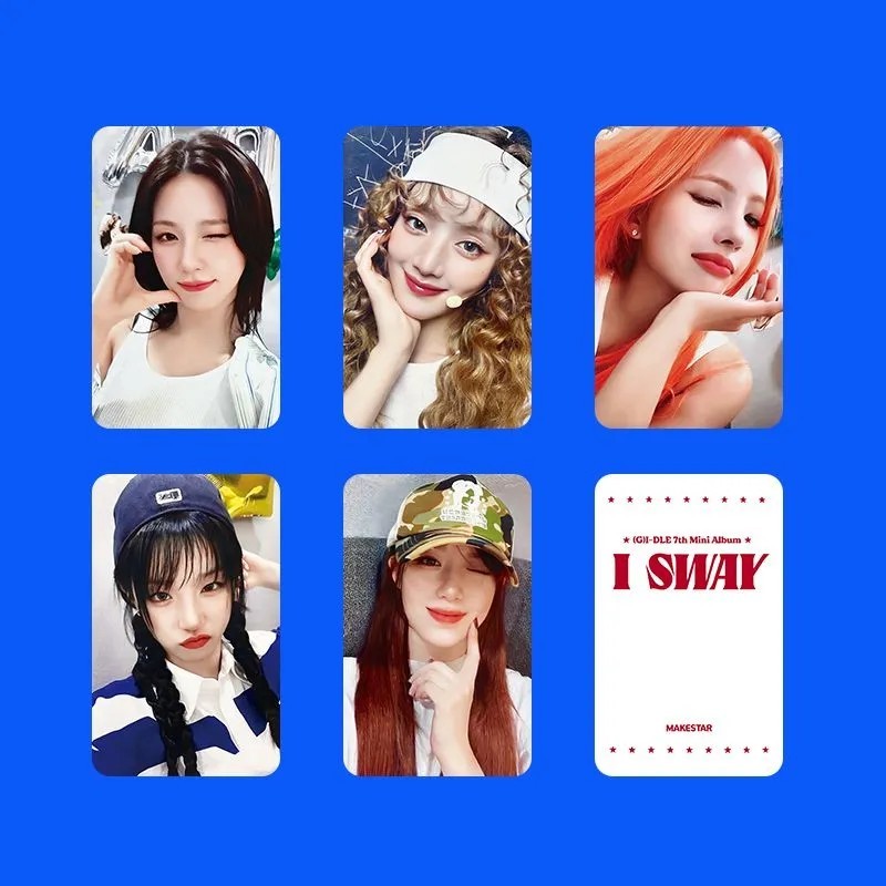 5 Cái / bộ GIDLE I SWAY Lomo Card MAKESTAR LINE FRIENDS KBS Photocards (G) I-DLE YUQI MINNIE SHUA MIYEON SOLO Ảnh Bưu Thiếp Kpop YM