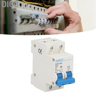 Dioo Bộ ngắt mạch 2P PA66 Vỏ nylon Công tắc không khí điện áp thấp Khóa kẹp ổn định Chất chống cháy cho hệ thống chiếu sáng dân dụng
