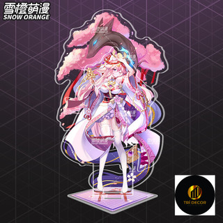 Móc Khoá, Mô Hình Standee Nhân Vật Genshin Impact Yae Miko Raiden Shogun Eula Trang Trí Bàn Học, Làm Việc