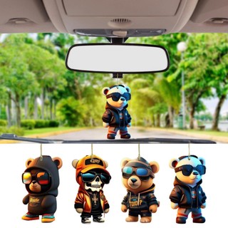 Gấu Xe Treo Trang Trí Dễ Thương Xe Gương Mặt Dây Chuyền Trang Trí Nội Thất May Mắn Quyến Rũ Hoạt Hình Gấu Treo Trang Trí