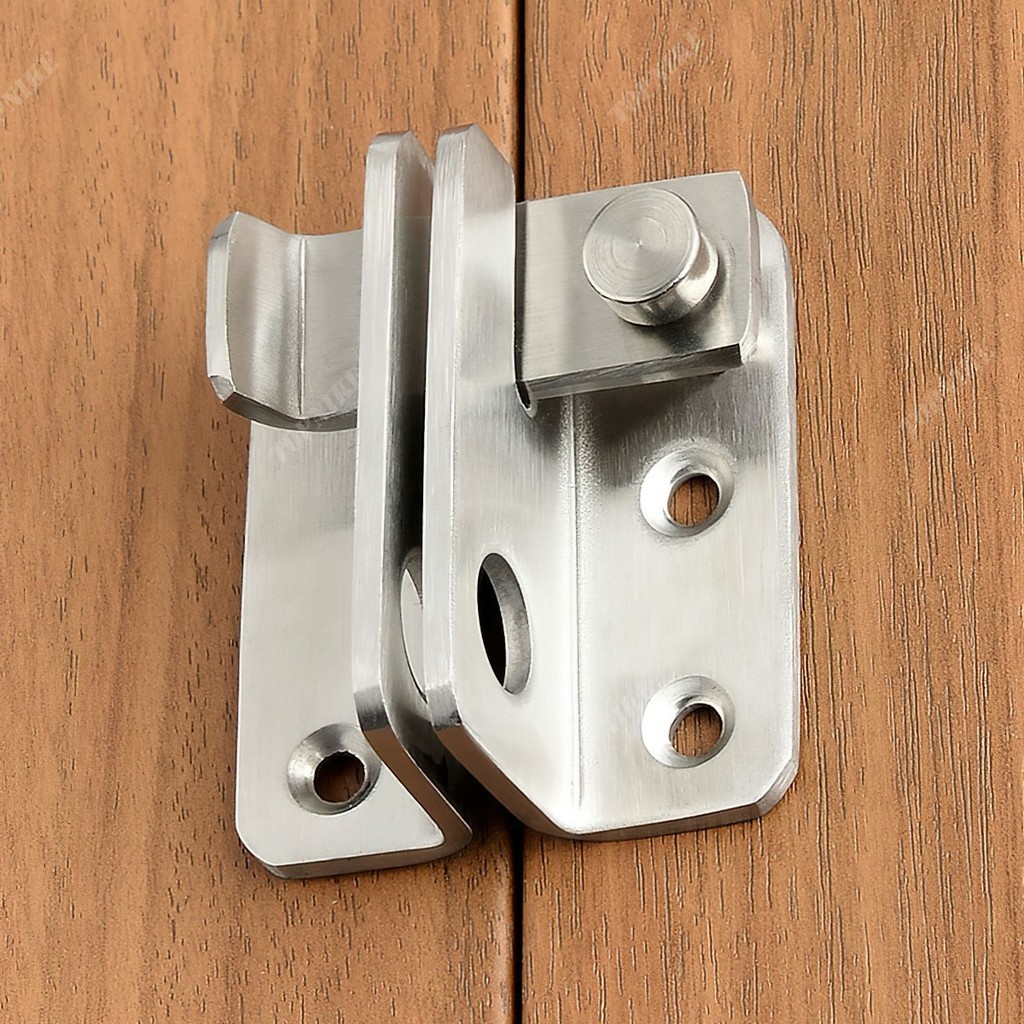 Chốt khóa cửa inox 304 FULL ỐC VÍT, then cửa bằng thép không gỉ K01 chắc chắn và bền bỉ - FE123
