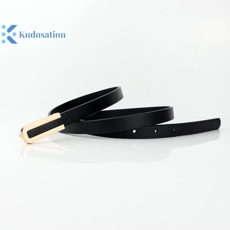 Kudosation Nữ Thắt Lưng Tối Giản Pin Khóa Da Mỏng Thắt Lưng Nữ Thắt Lưng Cho Quần Jean Váy Quần