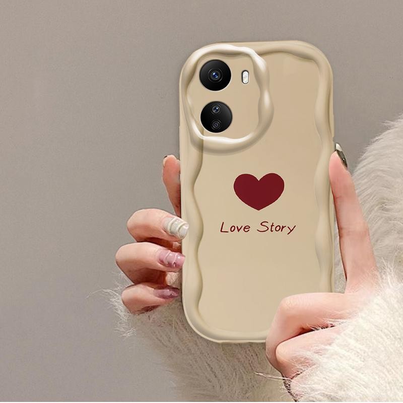 Vỏ Silicon Hoạt Hình Cho Redmi 13C / POCO C65 3D Thẩm Mỹ TPU Mềm Dễ Thương Kem Cặp Đôi Cô Gái Thư Tình Thẩm Mỹ Ốp Điện Thoại Chống Sốc