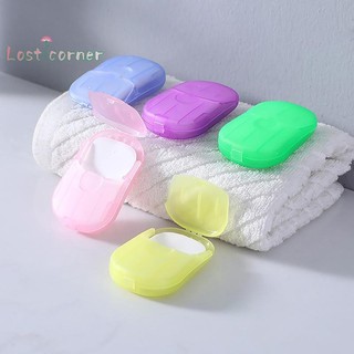 Lostcorner 1 Phòng Tắm Dùng Một Lần Xà Phòng Giấy Du Lịch Xà Phòng Giấy Rửa Tay Tắm Sạch Giấy Thơm Lát Xà Phòng Mới