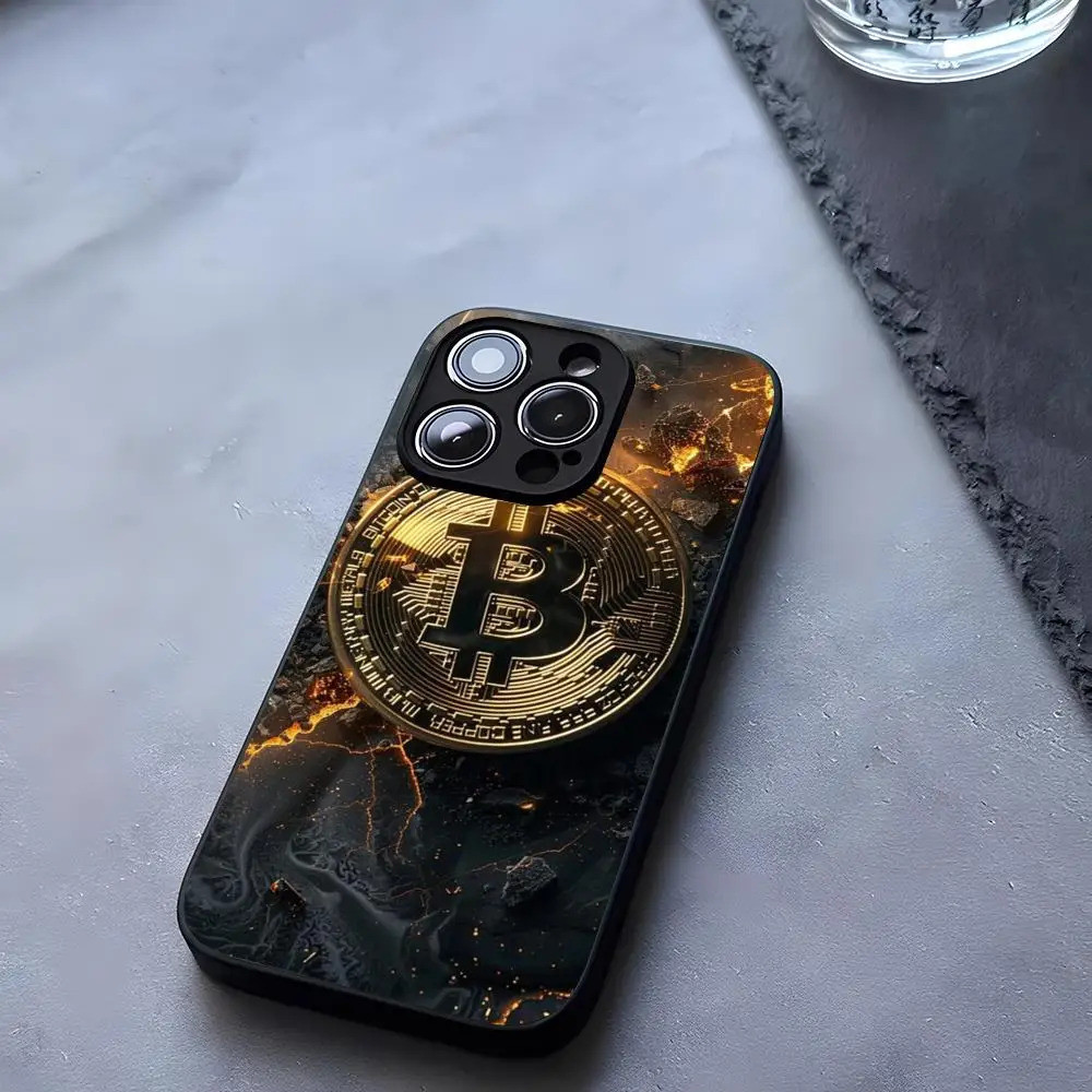BK-2 Bitcoin Ethereum Art Ốp Điện Thoại Kính Cường Lực Cho IPhone 13 14 16 12 17,15 11 Pro XS Max Plus Mini X XR SE2020 Coque