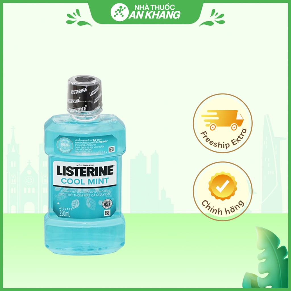 Nước Súc Miệng LISTERINE Cool Mint hơi thở thơm mát (Chai 250ml)