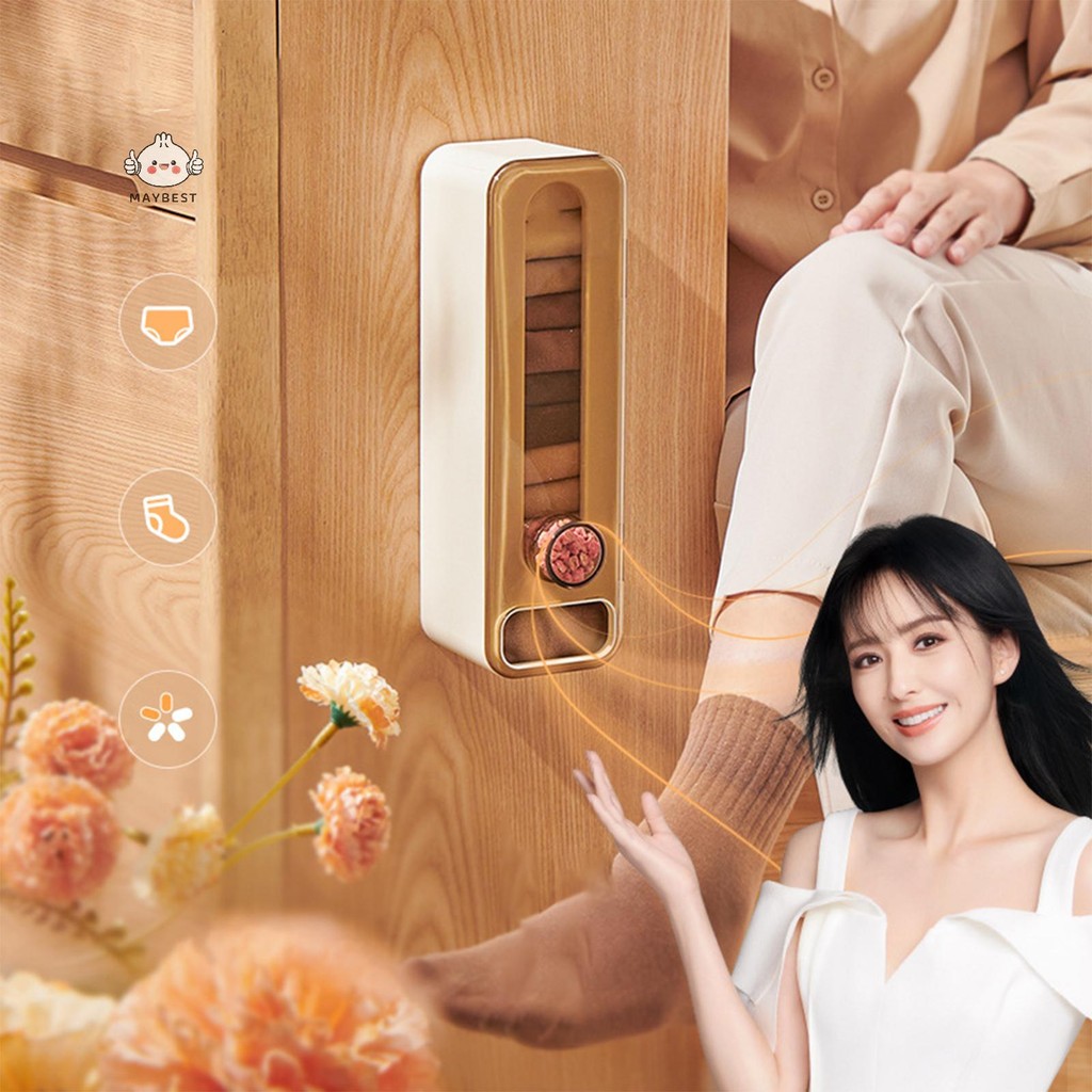 Maybest Quần Lót Treo Tường Sắp Xếp Tất Treo Tường Hộp Bảo Quản Quần Lót Tủ Đựng Đồ Lót {VN}