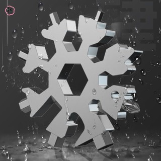 Cờ lê bông tuyết đa chức năng Cờ lê hình bông tuyết đi xe đạp 18 trong 1 cho dụng cụ EDC ngoài trời