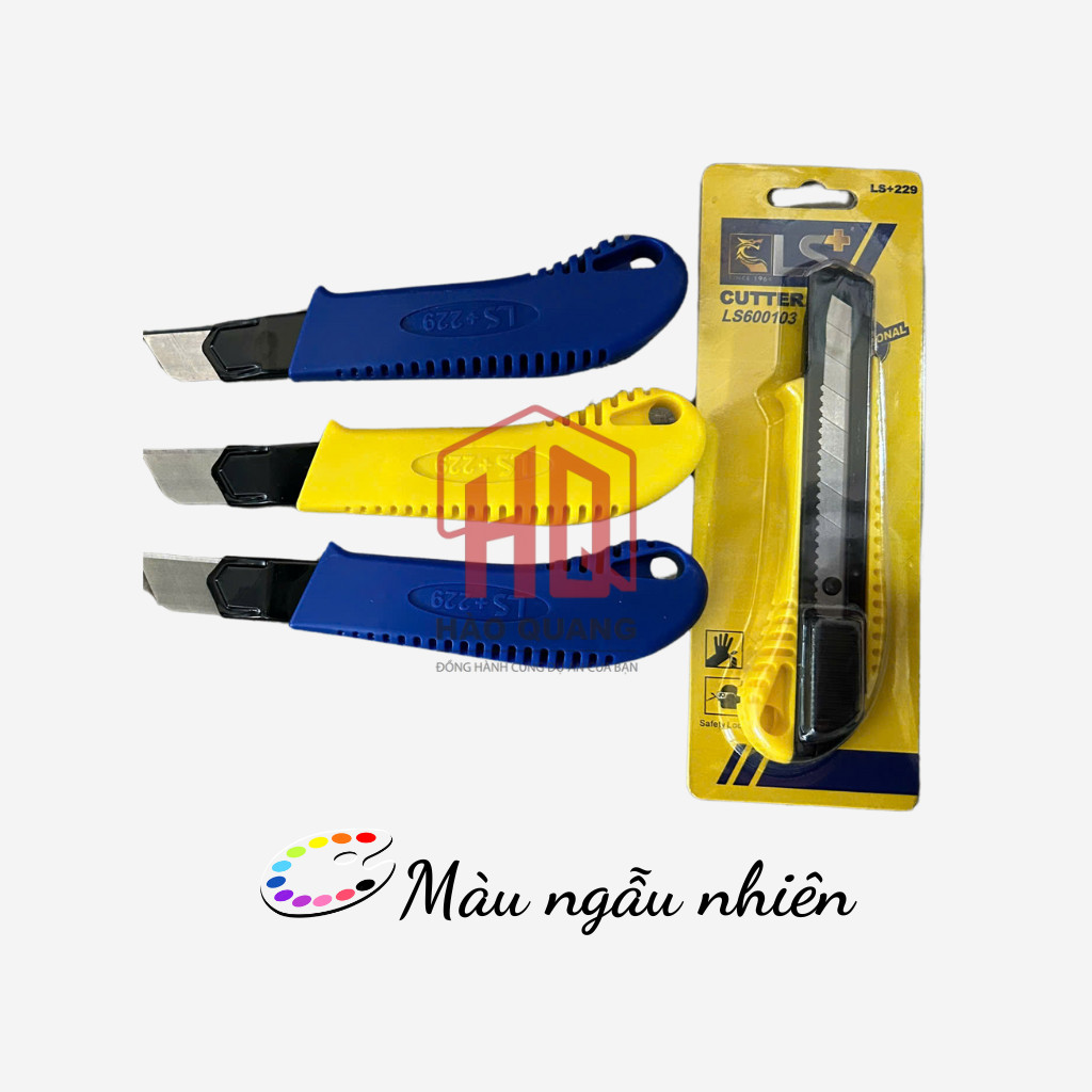Dao Rọc Giấy LS+229 – Lưỡi Sắc Cắt Ngọt, Chống Gỉ, Dễ Thay Lưỡi