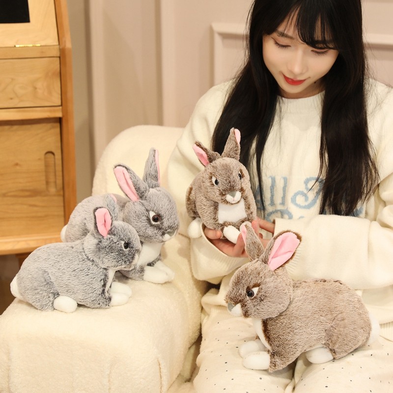 Rytanda Kawaii Thỏ Gối Đồ Chơi Mô Phỏng Dễ Thương Thỏ Sang Trọng Đồ Chơi Mềm Đầy Động Vật Búp Bê Trẻ Em Đồ Chơi Nhẹ Nhàng Gối Ngủ Quà Tặng Sinh Nhật Giáng Sinh