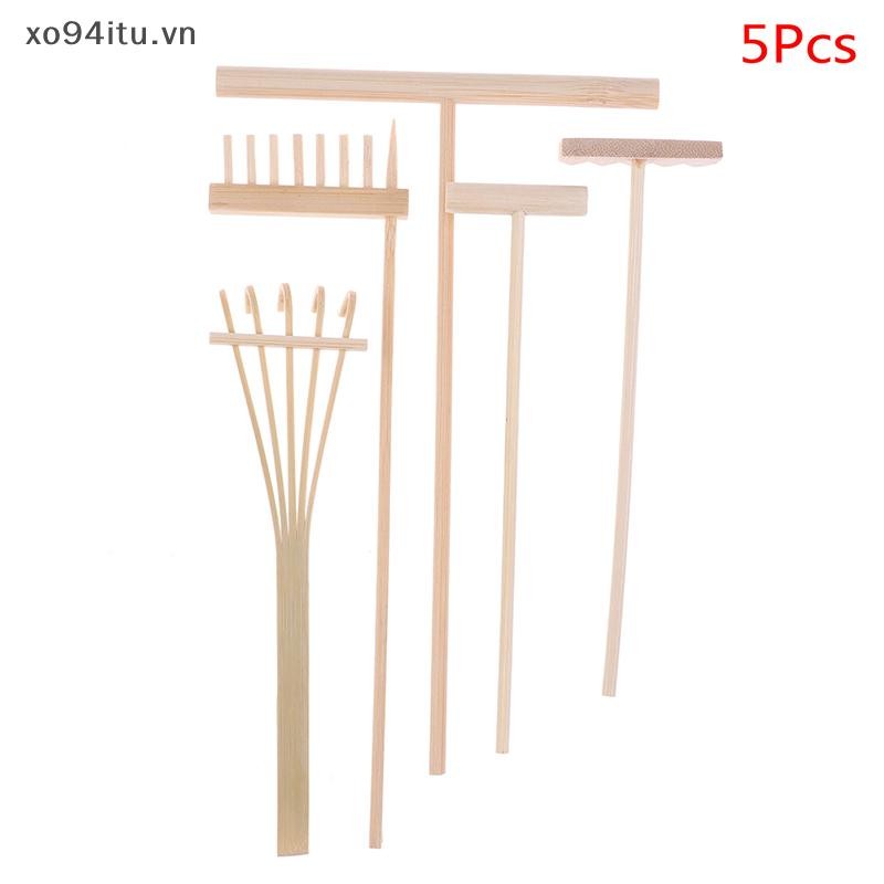 Xoitu 5 Cái Tre Zen Garden Rake Thiền Dụng Cụ Trang Trí Nhà Thư Giãn Thủ Công VN