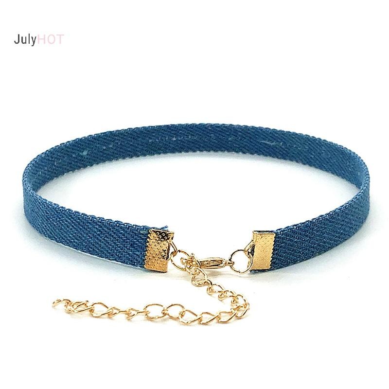 Julyhot Hợp Thời Trang Xanh Denim Gothic Goth Punk Ngôi Sao Vòng Cổ Choker Cá Tính Vintage Xương Đòn Dây Xích Dành Cho Nữ Trang Sức Thời Trang Phụ Kiện Massivedeals
