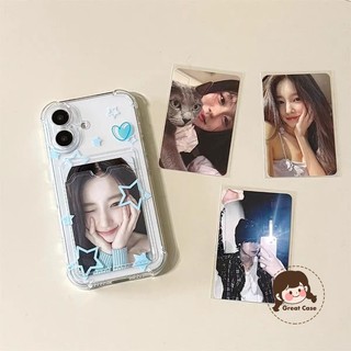 Ốp Điện Thoại Đựng Thẻ Ngôi Sao Nhiều Màu Sắc Phong Cách ins Cho Samsung Galaxy A56 A26 M36 A16 A06 M55 A55 A35 A25 A15 M15 F15 M54 5G 4G Vỏ Bốn Góc Vỏ Mềm Trong Suốt Chống Rơi