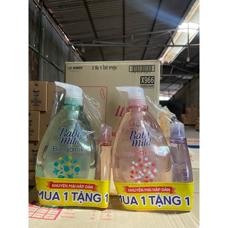 ( Mua 1 Tắng 1) Sữa Tắm Gội Em Bé Babi Mild Thái Lan - White Sakura 800ml TẶNG 180 ml date 2027